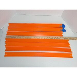 Hot Wheels Orange Straight Track Pieces 24 Inch Extension Lot of 8 3946